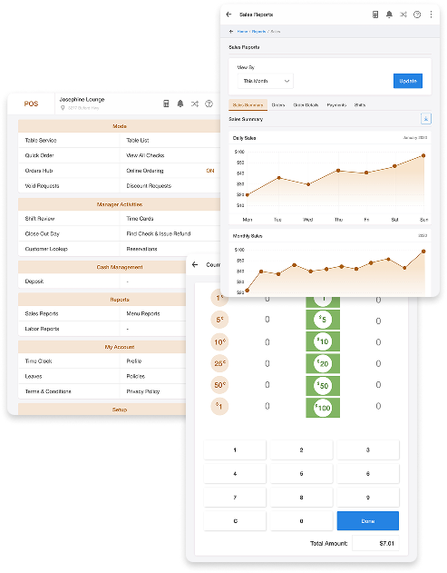 POS Sales Reports and Cash Management